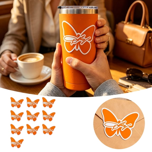 10PCS Dolly Butterfly Sticker, Waterproof Decorative Graphic Sticker for Laptop Water Bottle Luggage Skateboard Phone Case