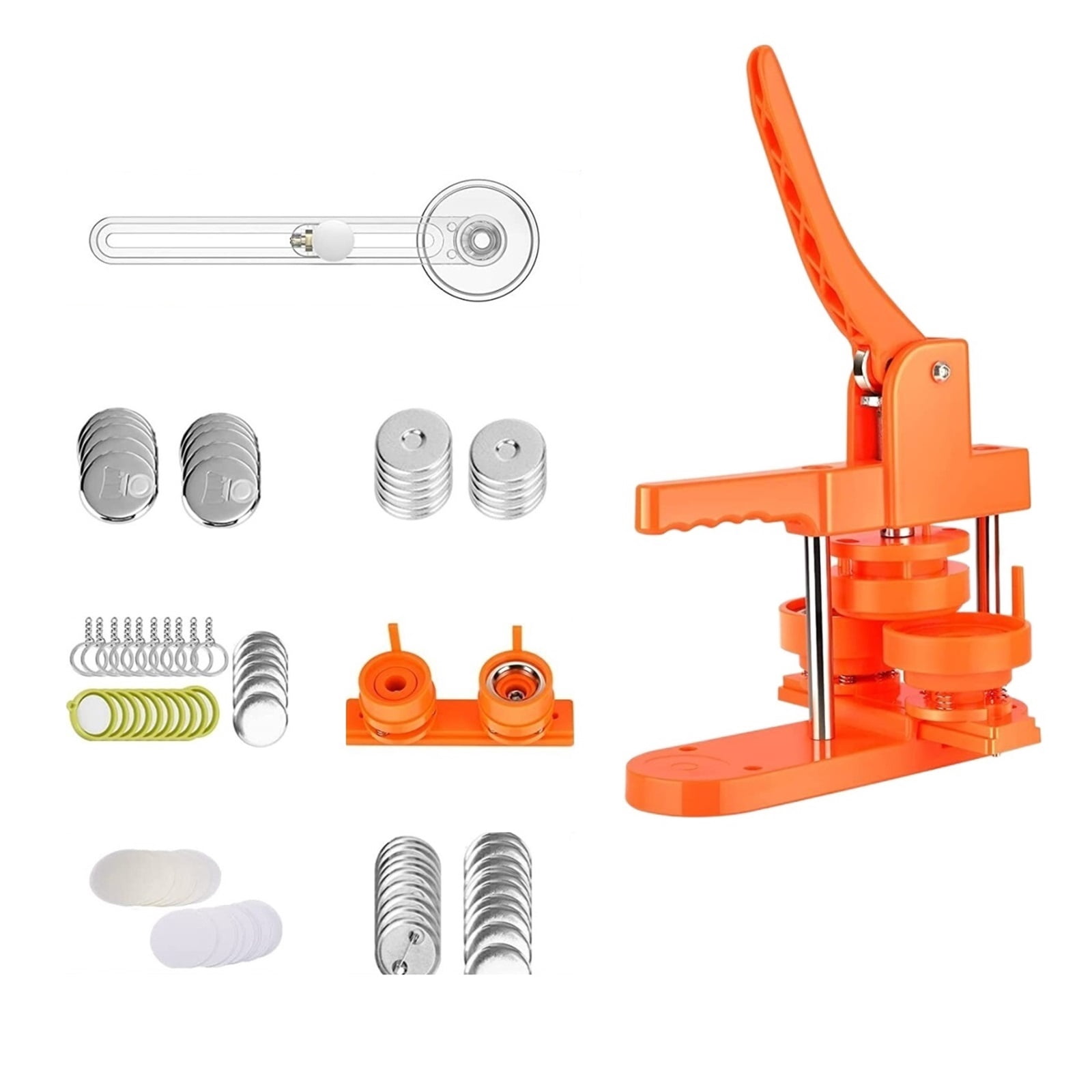 Tween Machine Button Orange Button Making Machine , Button Maker Machine For Kids DIY Pin ...