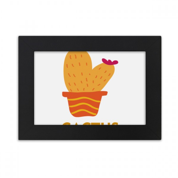 Orange Cactus Potted Succulents Desktop Photo Frame Ornaments Picture Art Painting