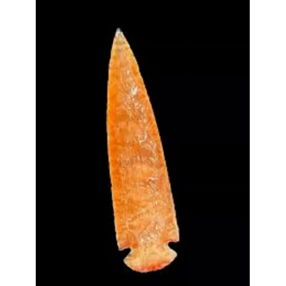Orange Candy Calcite Glass Arrow Head Size 5.5" to 6", Crystal Stone Arrowhead