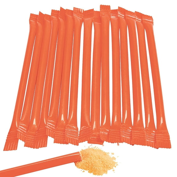 Orange Candy Straws - Edibles - 240 Pieces