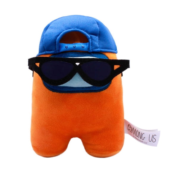 Orange Cap & Glasses Among Us Crew Member