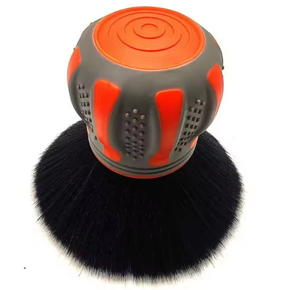 Orange Car Cleaning Brush – Soft Round Head Detail Brush for Wheels, Dust & Gap Cleaning