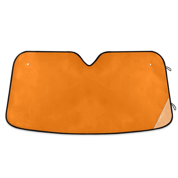 Orange Car Windshield Sun Shade Foldable Car Front Window Visor Heat and UV Protection 55x27.6