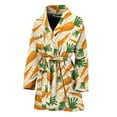 thumbnail image 1 of Orange Carrot Pattern Women Bathrobe One Size Univeral Fits, Carrot Farming Planter Fashion Lightweight Plush Fleece Long Robe For Women, 1 of 3
