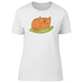 thumbnail image 1 of Orange Cat On Green Rug Tee Women's -Image by Shutterstock, 1 of 2