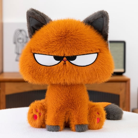 Orange Cat Plush 28 38 cm Cool Expression Soft Stuffed Animal Decor Gift for Little