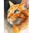 thumbnail image 1 of Orange Cat Portrait Canvas Print, Feline Wall Art Gift for Living Room Bedroom Kitchen Office Hallway Pet Lover Decor, 1 of 8