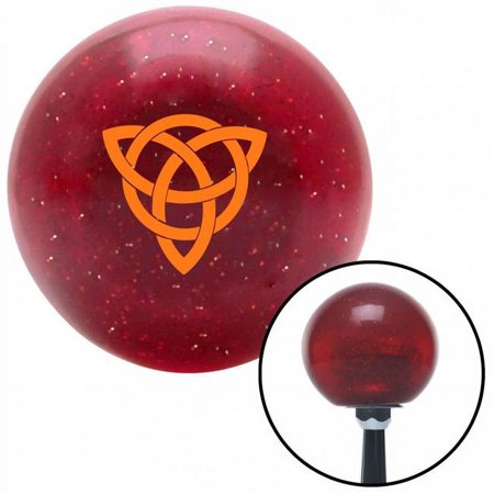 Orange Celtic Design Red Metal Flake Shift Knob with M16 x 1.5 Insert Shifter Auto