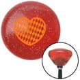 thumbnail image 1 of Orange Checkered Heart Orange Retro Metal Flake Shift Knob with M16 x 1.5 Insert, 1 of 1