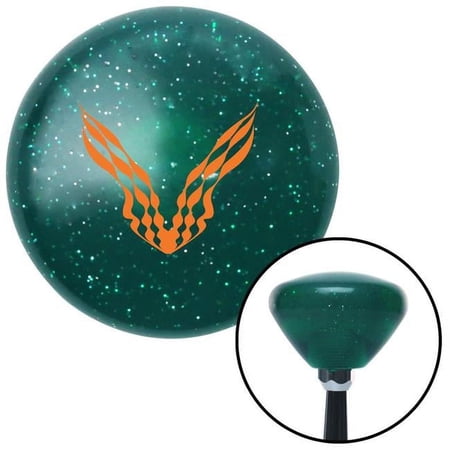 Orange Checkered Racing Wings Green Retro Metal Flake Shift Knob with M16 x 1.5 Insert Brody