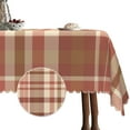 thumbnail image 1 of Orange Checkered Tablecloth for Rectangle Tables,Linen Table Cloth,Table Cover for Dining Kitchen Decor Party,54x78, 1 of 5