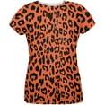thumbnail image 1 of Orange Cheetah Print All Over Womens T-Shirt - Large, 1 of 2