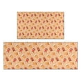thumbnail image 1 of Orange Christmas Gingerbread Man Pattern Kitchen Rugs Sets Of 2,Anti Fatigue Kitchen Mat Rugs Non Slip Washable,Decorative Kitchen Floor Mats for Kitchen,Sink,Laundry,17"x30"+17"x47", 1 of 7