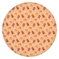 thumbnail image 1 of Orange Christmas Gingerbread Man Pattern Round Fitted Tablecloth with Elastic Edge,Dining Table Cover Waterproof,Outdoor Round Tablecloth for Camping,Dining,Indoor and Outdoor, 1 of 7