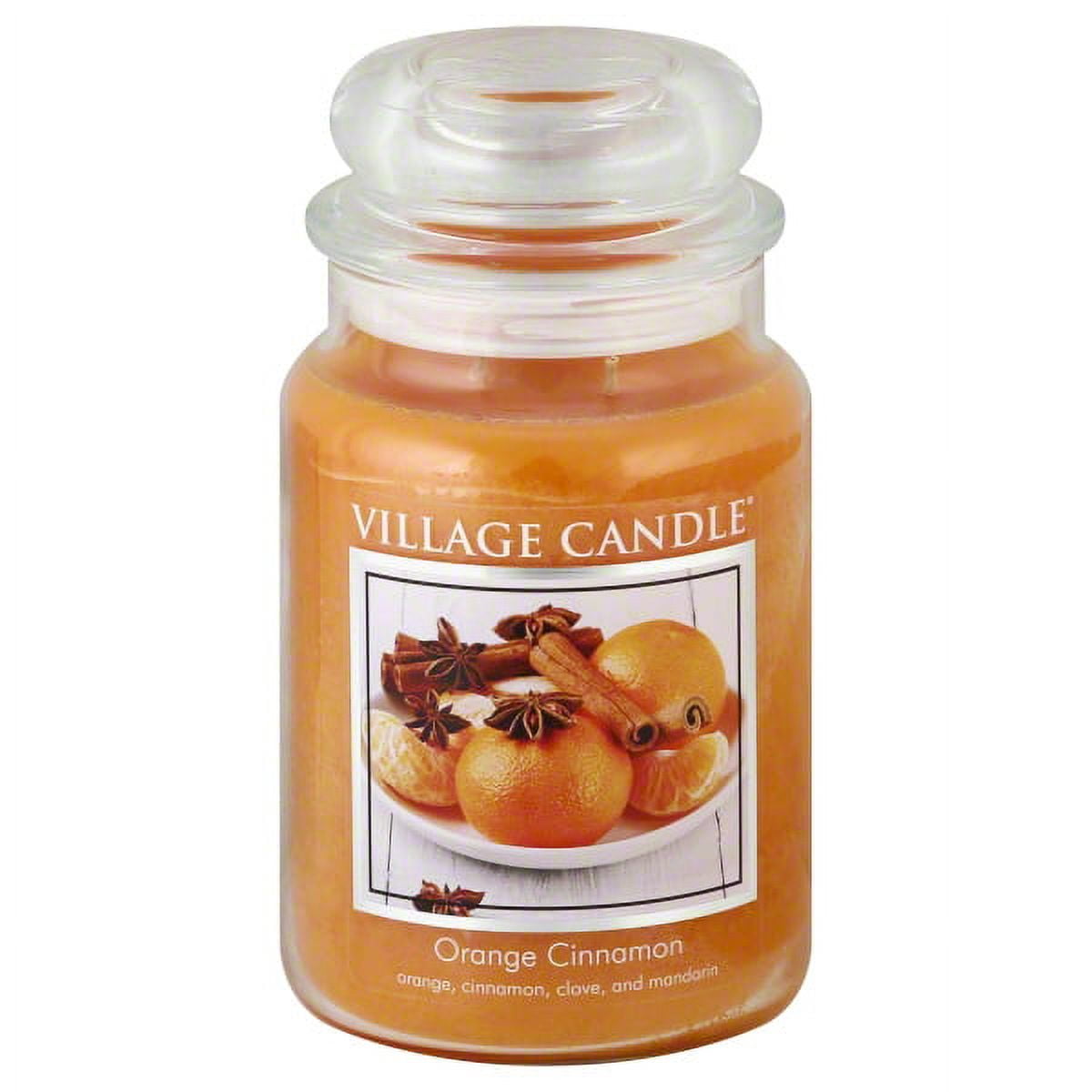 Orange Cinnamon Large Glass Scented Candle, 21.25 oz