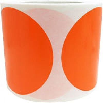 Orange Circle Organizing Inventory Stickers | 4" inches Round - 500 Pack | InStockLabels.com