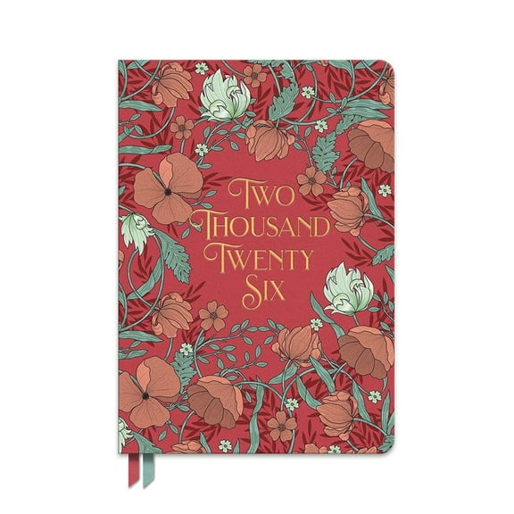 Orange Circle Studio Corporation, Age of Romance Cloth 2026 Planner, 6.2'' X 8.75'', Weekly Calendar with Wire-O Binding