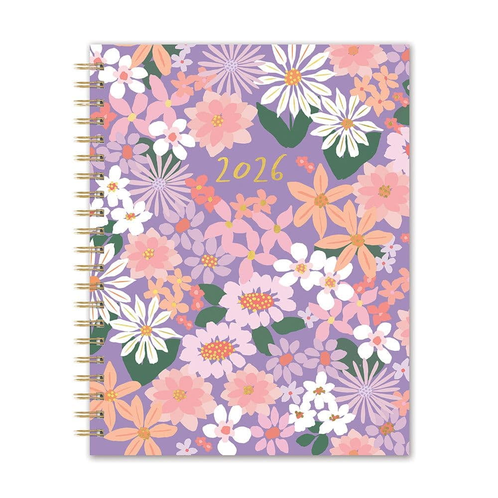 Orange Circle Studio Corporation, Secret Garden Spiral 2026 Planner, 8.5'' X 11'', Weekly Calendar with Spiral Binding