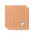thumbnail image 1 of Orange Cloth Napkins Set of 4 Reusable Dinner Napkins, Country French Rustic Buffalo Plaid Modern Art Cocktail Napkin Washable Table Napkins for Wedding/Holiday Party/Baby Shower 20"x20", 1 of 7