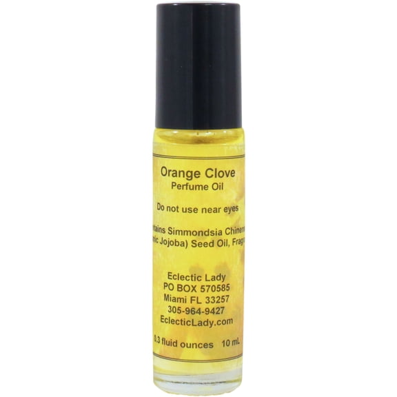 Orange Clove Perfume Oil, 0.3 Oz Portable Roll-On Fragrance