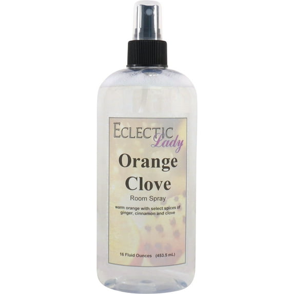 Orange Clove Room Spray by Eclectic Lady, 16 Ounces, Fragrant Aromatic Room Mist For Home, Room, Office