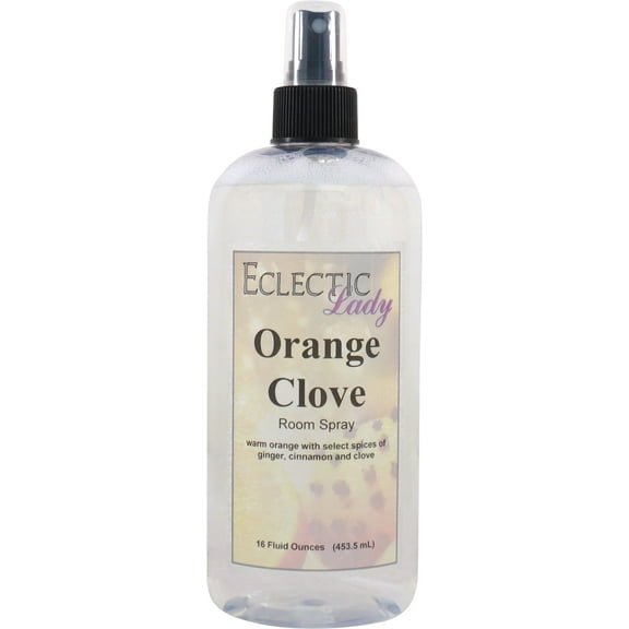 Orange Clove Room Spray by Eclectic Lady, 16 Ounces, Fragrant Aromatic Room Mist For Home, Room, Office