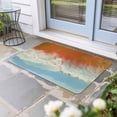 thumbnail image 1 of Orange Coastal Door Mat Indoor Outdoor, Summer Beach Seaside Ocean Nautical Non Slip Welcome Mat with Rubber Backing, Absorbent Fabric Front Door Mats Entryway Rug for Home Patio Entrance 20"x31.5", 1 of 9
