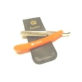 thumbnail image 1 of Orange Color Professional Quality Classic Solid Straight Razor + Case, 1 of 1