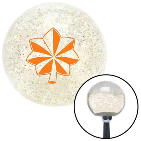 Orange Commander Clear Metal Flake Shift Knob with M16 x 1.5 Insert Shifter Auto Brody