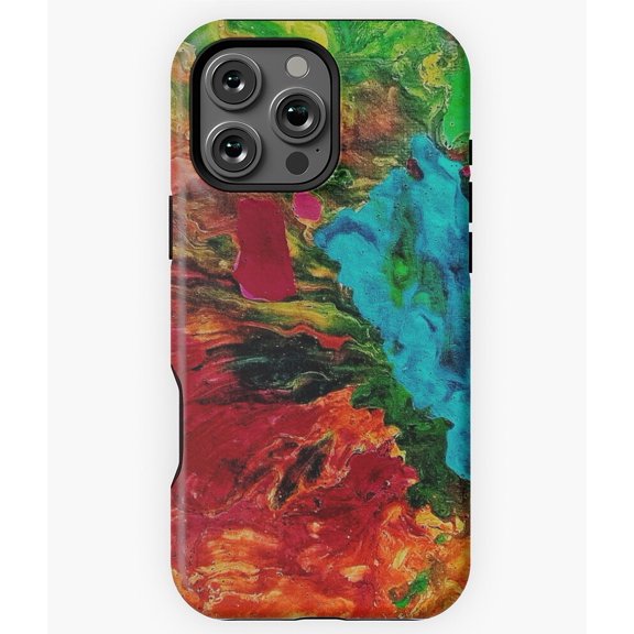 Orange Coolant Abstract Design Phone Case for iPhone 16 15 14 13 12 11 Pro Max