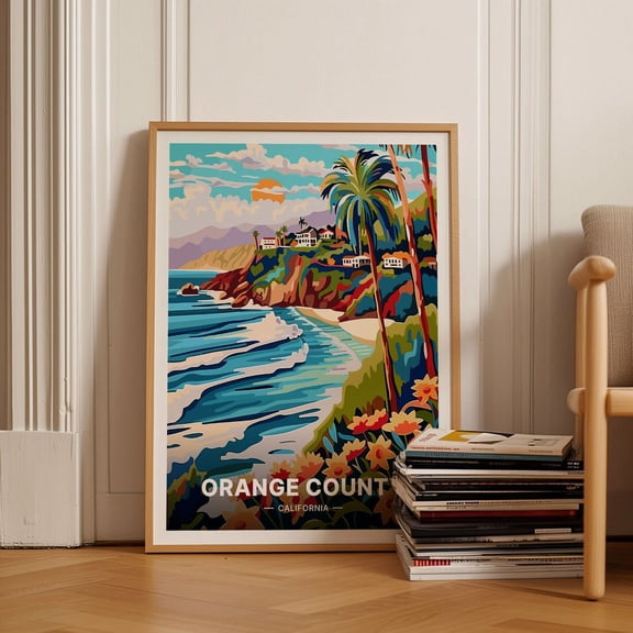 Orange County Beach Sunset Wall Decor