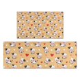 thumbnail image 1 of Orange Cow Heart Pattern Kitchen Rugs Sets Of 2,Anti Fatigue Kitchen Mat Rugs Non Slip Washable,Decorative Kitchen Floor Mats for Kitchen,Sink,Laundry,17"x30"+17"x47", 1 of 7