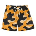 thumbnail image 1 of Orange Cow Pattern Swim Trunks Quick Dry Beach Pool Board Shorts Lightweight Stylish Print Sizes 2T to XL, 1 of 8