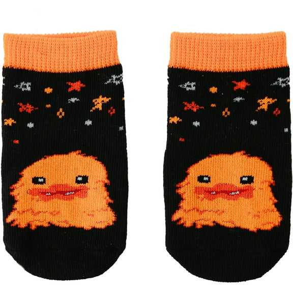 Pavilion Gift Company - Orange Crawling Monster - 0-12 Month Non-slip Baby Socks