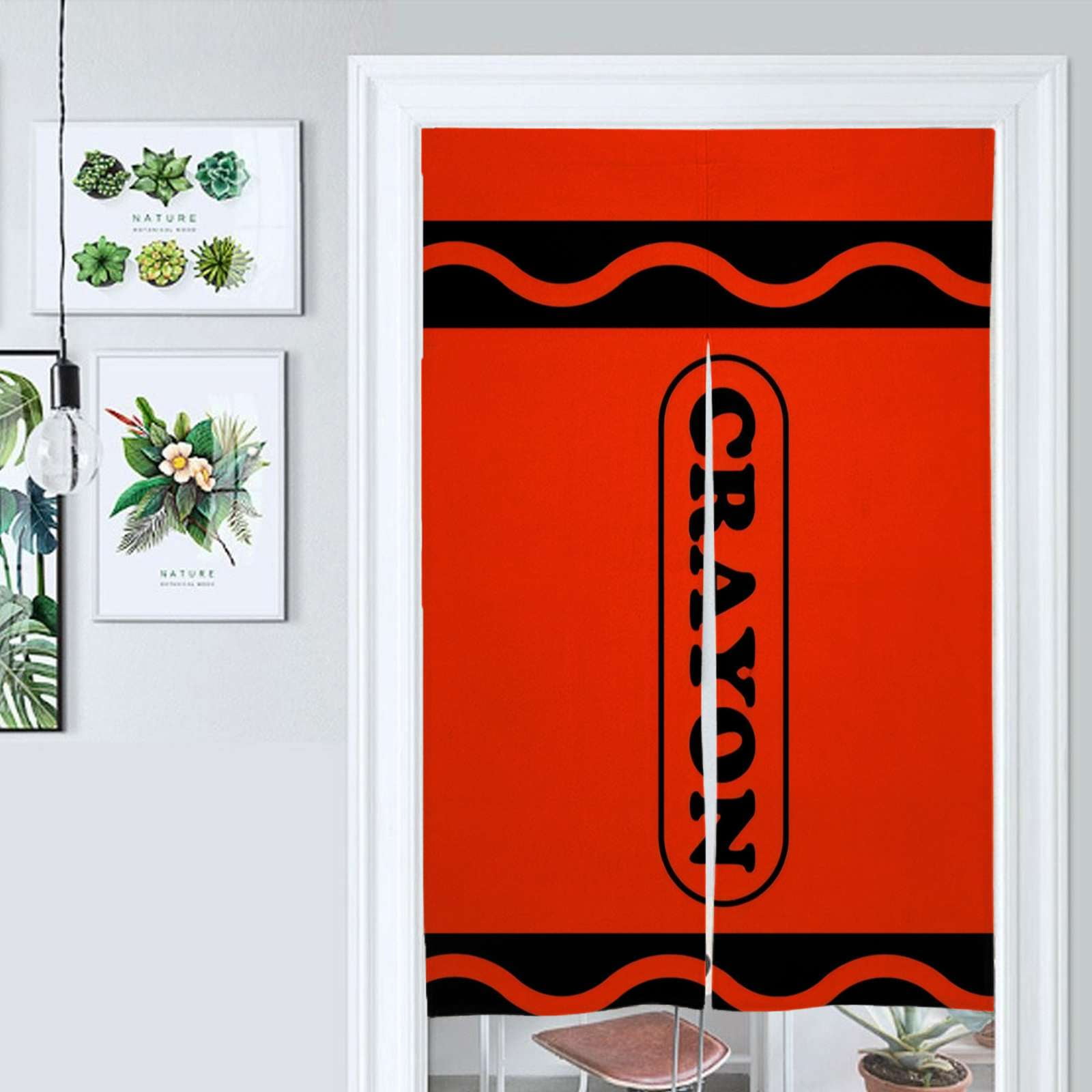 Orange Crayon Costume Door Curtain Nordic Living Room DoorCurtain Porch Orange Crayon Costume Door Curtain Nordic Living Room DoorCurtain Porch