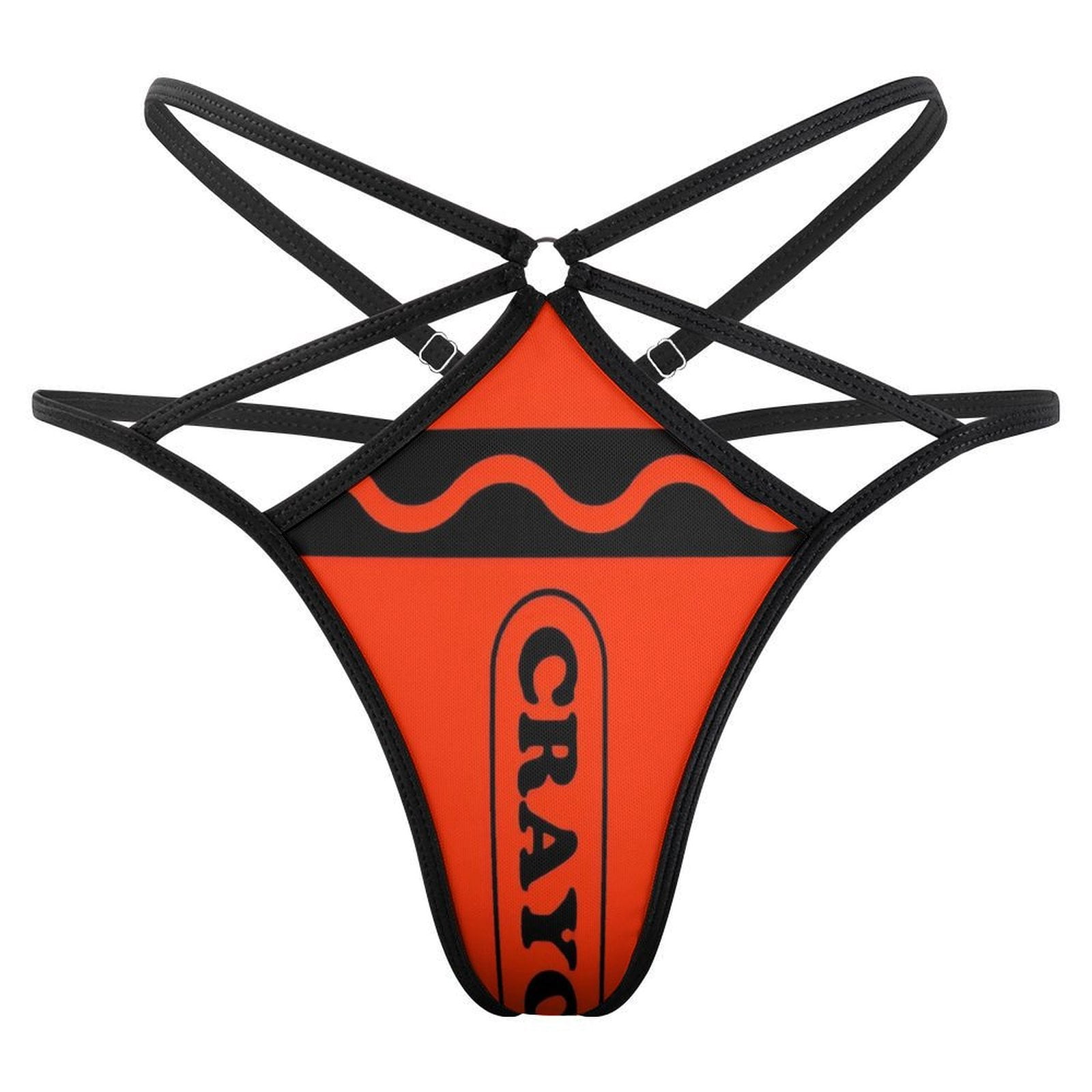 Orange crayon costume open type women s panties crotch opening g