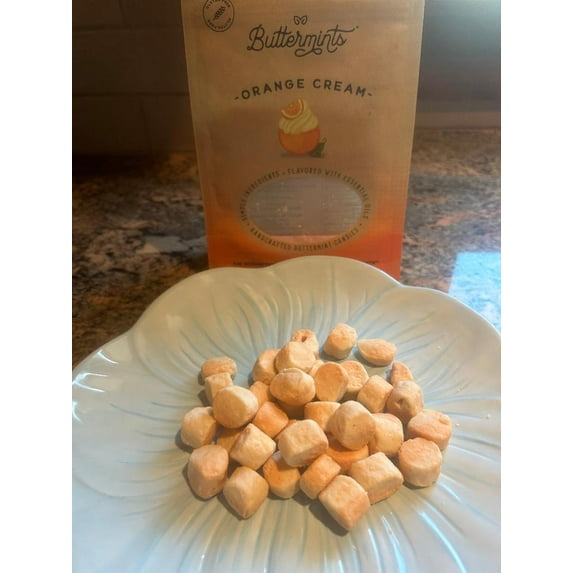Orange Cream Butter Mints, Two 4 oz Bags