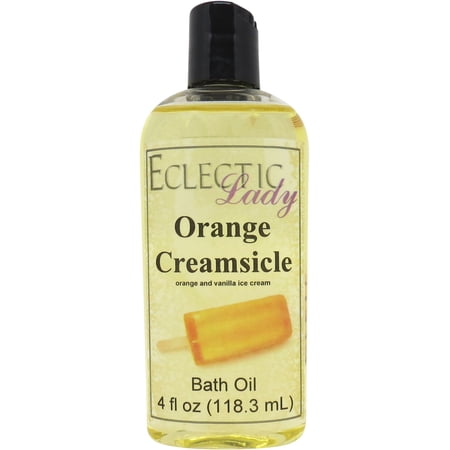 Orange Creamsicle Bath Oil - Scented Body Oil - Relaxing & Moisturizing Bathing Oil - Fragrance Body Oil For Dry & Rough Sensitive Skin - 4 oz