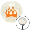 thumbnail image 1 of Orange Crescent Flames Clear Metal Flake Shift Knob with M16 x 1.5 Insert Shifter, 1 of 1