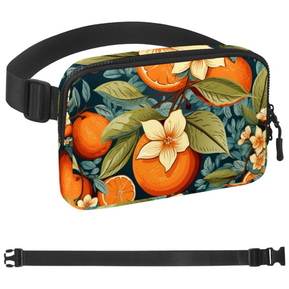 Orange Crossbody Fanny Pack for Men&Women, Large Waist Bag & Hip Bum Bag with Adjustable Strap for Outdoors Workout Traveling Casual Running Hiking Cycling