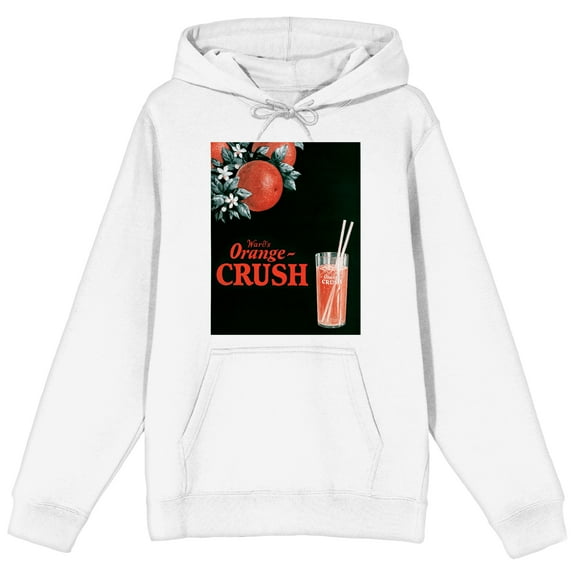Orange Crush Orange Blossom Men's White Sweatshirt-Large