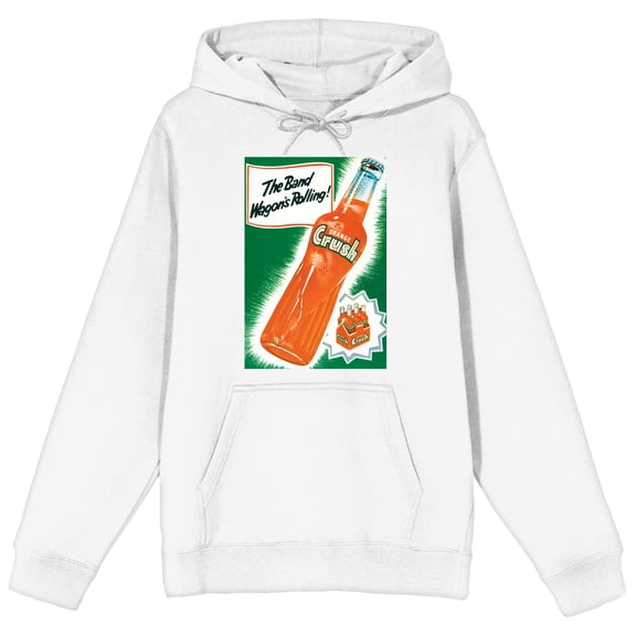 Orange Crush The Band Wagon's Rolling Men's White Sweatshirt-Small