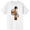 thumbnail image 1 of Orange Crush Woman & Glass Bottle Men's White T-shirt-Medium, 1 of 4