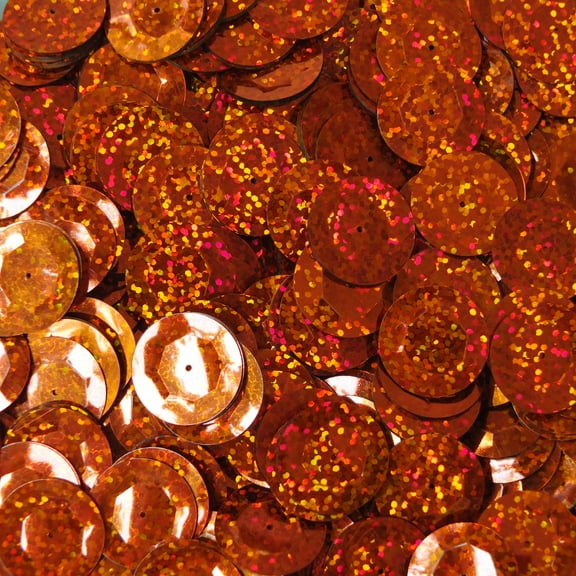 Orange Cup Sequins 20mm Hologram Glitter Multi Reflective Metallic Made in USA