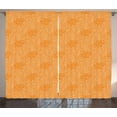 thumbnail image 1 of Ambesonne Orange Curtains 2 Panel Set, Rococo Floral Foliage, 108" x 90", Orange and Beige, 1 of 3