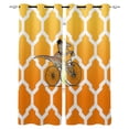 thumbnail image 1 of Orange Curtains Home Decor Triangle Mosaic Shaded Shapes Abstract Digital Pixel Decorative Modern Pattern Livi, 1 of 4