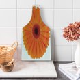thumbnail image 1 of Orange Cutting Board, Flower of Gerbera Vivid Petals Close up Image Fresh Garden Botany Spring, Tempered Glass Cutting and Serving Board, Wine Bottle Shape, Orange Red Burgundy, by Ambesonne, 1 of 1