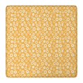 thumbnail image 1 of Orange Daisy Flower Floral Pattern Square Fitted Tablecloth with Elastic Edge,Square Table Cover,Washable Elastic Table Cover for Home Kitchen Party Decor 36"x36", 1 of 6