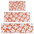 thumbnail image 1 of Orange Daisy Flower White Petals Pattern Kitchen Rugs Sets Of 3,Kitchen Runner Rugs Non Skid Washable,Decorative Kitchen Floor Mats for Kitchen,Sink,Laundry,17"x30"+ 17"x47" + 17"x59", 1 of 6